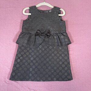 NWOT - Lydia Jane 2T Dress Sleeveless Black DOTS Tiered BOW